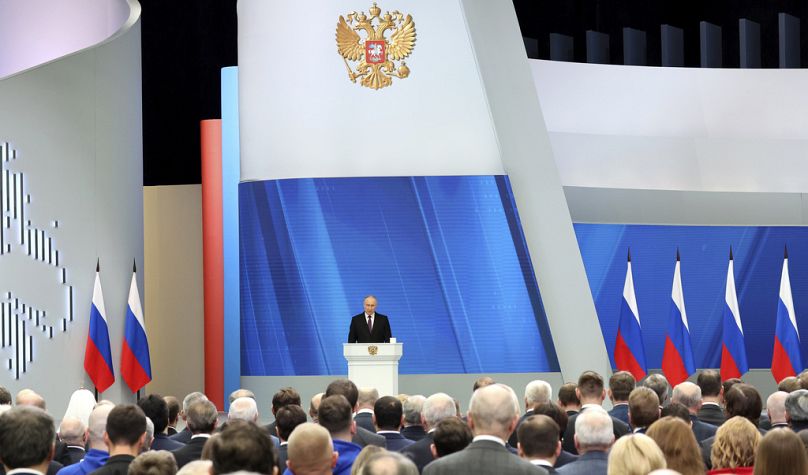 Putin durante su discurso a la Nación