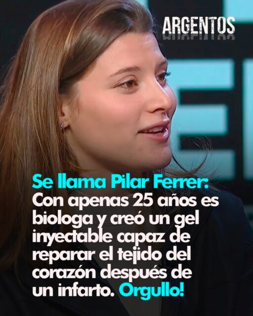 Con apenas 25 años, Pilar Ferrer forma parte del grupo de científicos que desarrolló un biomaterial capaz de favorecer la reparación del tejido del corazón después de un infarto. 

Ferrer contó que es licenciada en Ciencias Biológicas, egresada de la Universidad Favaloro, y que desde sus primeros años de formación sintió interés por comprender el funcionamiento del organismo. Según explicó, eligió especializarse en biotecnología porque buscaba transformar el conocimiento generado en el laboratorio en soluciones concretas para la salud. Más adelante se incorporó al Laboratorio de Medicina Regenerativa Cardiovascular, donde comenzó a investigar nuevas terapias para tratar las secuelas que dejan los infartos. #argentinos #favaloro