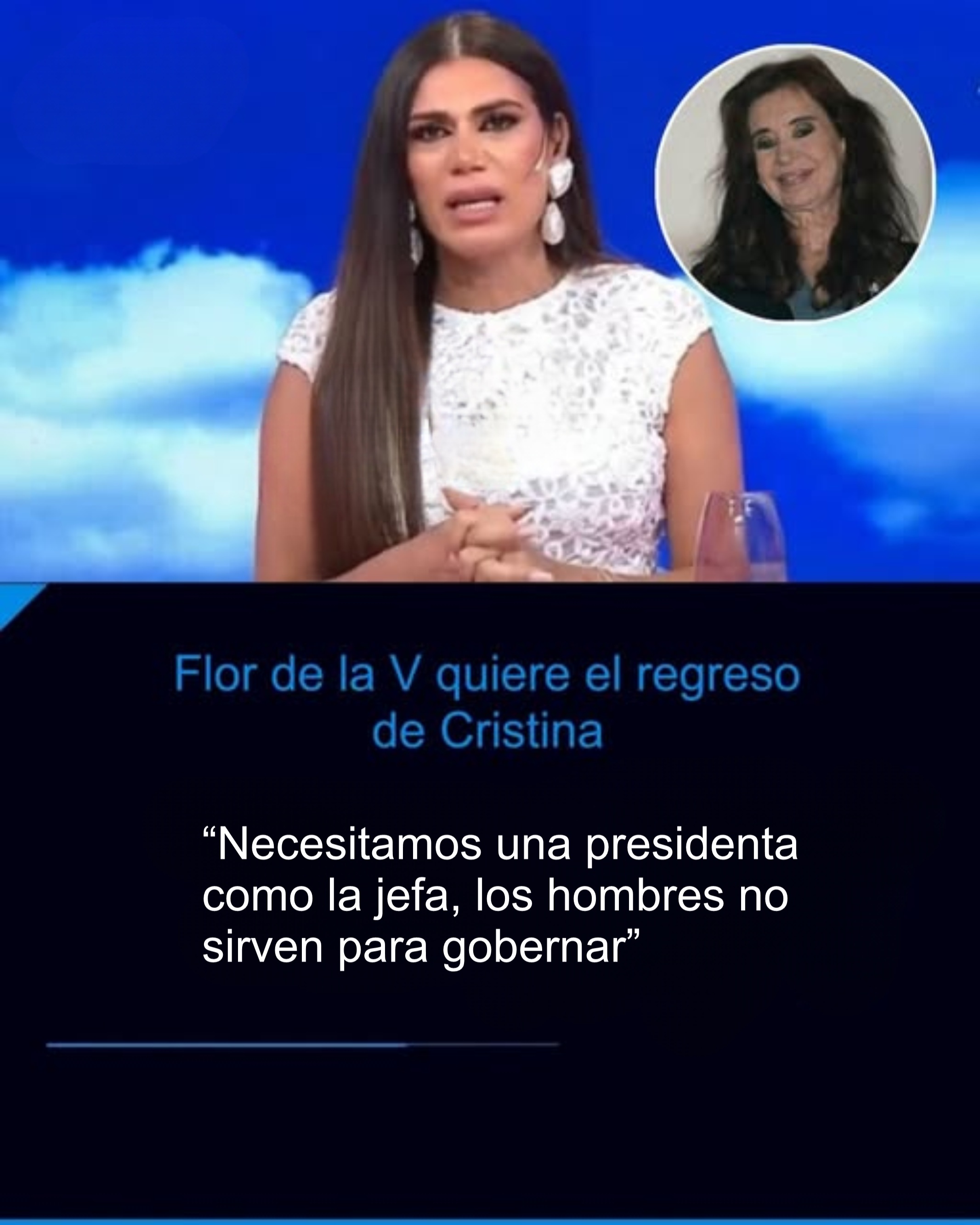 Flor de la V pidió el regreso de Cristina: “Necesitamos una presidenta como la jefa, los hombres no sirven para gobernar”
En una polémica declaración que rápidamente generó repercusiones en redes sociales, Flor de la V manifestó su deseo de que Cristina Fernández de Kirchner vuelva a ocupar la Presidencia de la Nación. La conductora y actriz sostuvo que el país necesita nuevamente a “la jefa” al frente del Poder Ejecutivo y lanzó una contundente crítica hacia los hombres que han gobernado Argentina.
“Necesitamos una presidenta como la jefa. Los hombres no sirven para gobernar”, habría expresado Flor de la V durante una entrevista, en referencia a Cristina Kirchner. Según sus dichos, el regreso de la expresidenta sería necesario para “poner orden” y recuperar un estilo de conducción con el que, según consideró, “el pueblo argentino se sentía representado”.
La frase provocó una ola de comentarios en redes sociales, donde usuarios debatieron sobre la posibilidad de un eventual regreso de Cristina al poder. Mientras algunos celebraron el respaldo de Flor de la V, otros cuestionaron duramente su afirmación sobre los hombres y la acusaron de reducir el debate político a una cuestión de género.
Hasta el momento, Cristina Kirchner no se habría pronunciado sobre las declaraciones.
#lifestyle #cfk #FlorDeLaV #cristinakirchner #presidenta #fakenews