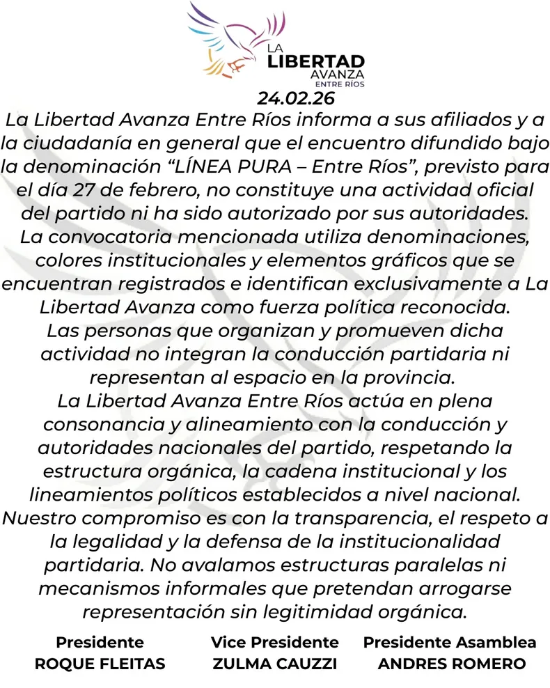 LLA Entre Ríos: tensiones internas y el desafío de consolidar liderazgo rumbo a 2027 3 whatsapp image 2026 02 25 at 151220