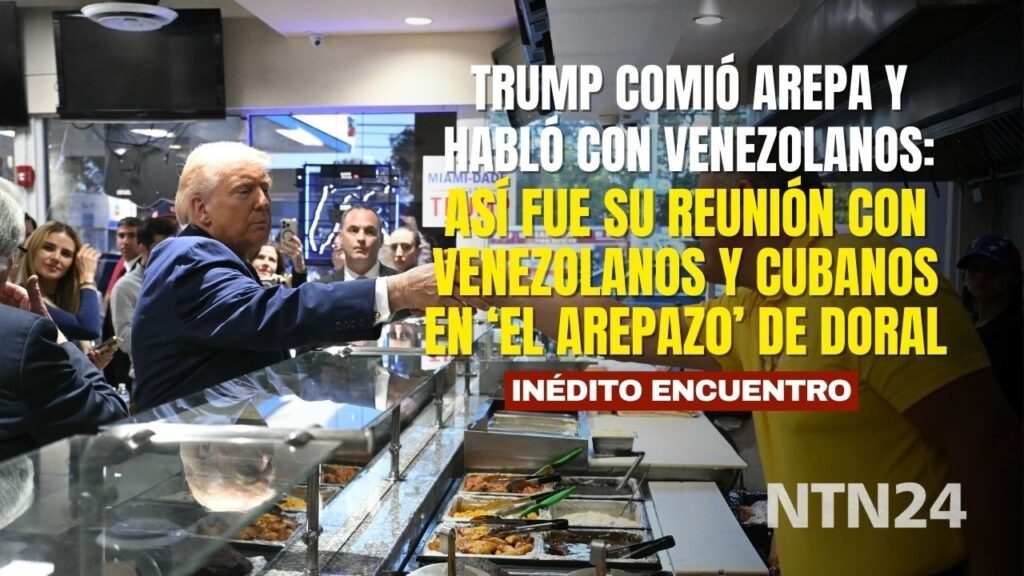 Trump pidió arepas para llevar en su encuentro con venezolanos y cubanos Florida - youtube