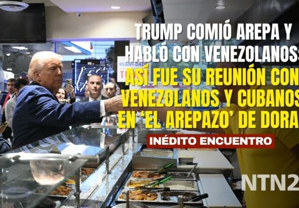 Trump pidió arepas para llevar en su encuentro con venezolanos y cubanos Florida - youtube