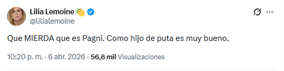 Lilia Lemoine: “Qué mierda que es Pagni” 2 image 1