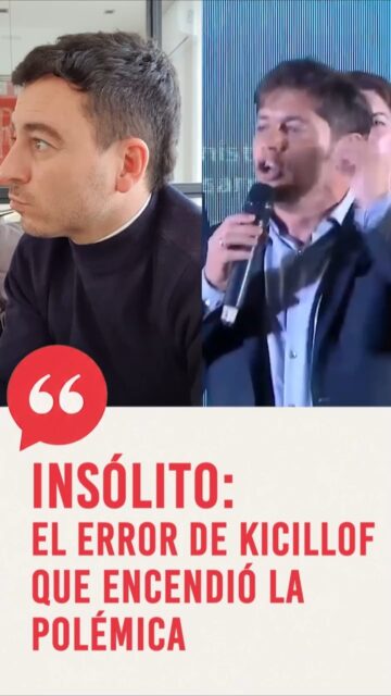 BESTIA PELUDA !!!😂
Insólito: El error de Kicillof que encendió la polémica