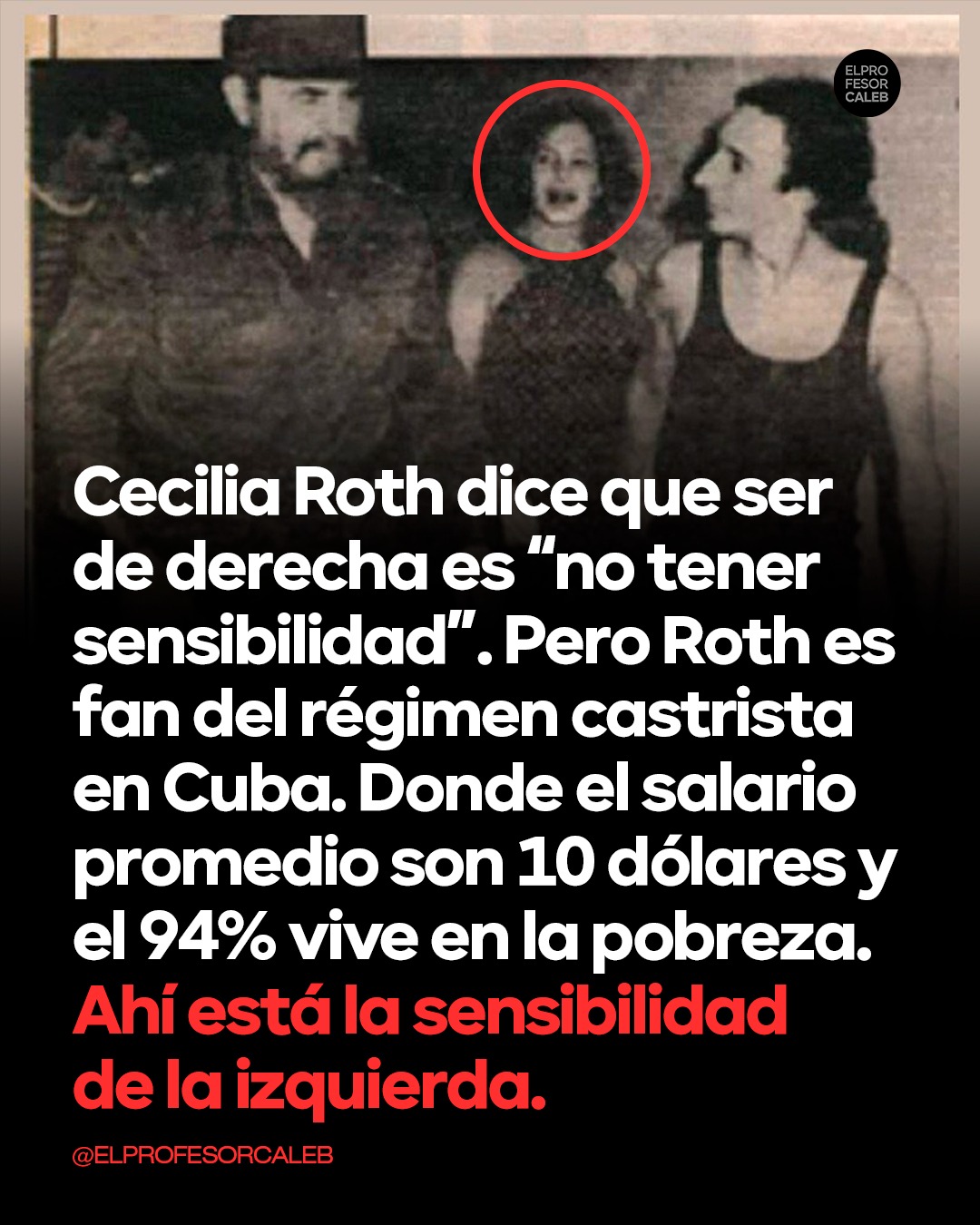 Cecilia Roth salió a decir que ser de derecha es “no tener sensibilidad”. Pero ella es fan del régimen castrista en Cuba, donde el salario promedio es de 10 dólares y el 94% vive en la pobreza. Con su expareja Fito Páez, incluso se sacaba fotos junto al dictador cubano. Ahí está la “sensibilidad” de la izquierda.#AnalisisLitoral #Cordoba #Rosario #LitoralArgentino #EntreRios #SantaFe #Argentina #Actualidad #Noticias #Periodismo
@lavozcomar @cadena3com @cadena3rosario @cba24n.com.ar @rosariotres @diariolacapital @eloncecom @elentrerios @infobae @lanacion