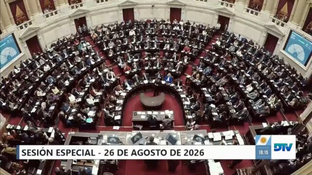 El cruce entre Germán Martínez y Martín Menem durante la votación en particular de la reforma de la Carta Orgánica del Banco Central en la Cámara de Diputados.