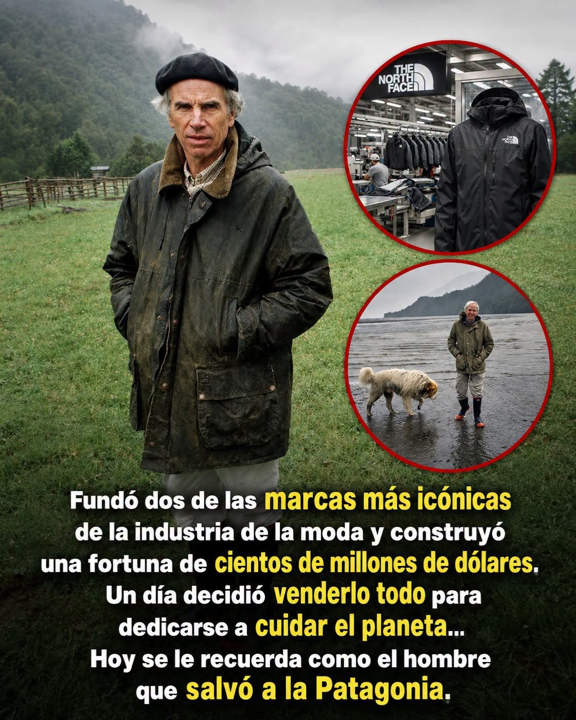 ¡TREMENDA HISTORIA!
En 1964, un joven llamado Douglas Tompkins fundó The North Face. Pocos años después la vendió y, junto a su esposa Susie, creó otra marca que conquistó el mundo de la moda: Esprit.
Dos marcas. Dos fortunas. El sueño americano cumplido, dos veces.
Pero a finales de los años 80, algo se rompió por dentro. Tompkins llegó a sentir que había pasado su vida fabricando cosas que nadie realmente necesitaba.
Entonces hizo lo impensable: vendió su participación en Esprit y se fue a vivir a la Patagonia.
¿Y en qué invirtió toda su fortuna? No en autos ni en mansiones. En tierra. Bosques, ríos, montañas y fiordos de la Patagonia chilena y argentina, comprados con un solo propósito: protegerlos para siempre y devolvérselos al Estado convertidos en parques nacionales.
Durante más de veinte años, junto a su esposa Kristine McDivitt (exCEO de la marca Patagonia), Tompkins recorrió campo por campo comprando tierras degradadas. Quitó cercas, reintrodujo especies nativas y devolvió la vida a ecosistemas enteros.
En diciembre de 2015 murió haciendo lo que amaba: practicando kayak en el lago General Carrera, en plena Patagonia chilena. Su embarcación volcó por fuertes vientos y falleció de hipotermia, a los 72 años.
Su esposa Kristine continuó su obra hasta cumplirla por completo.
Hoy, gracias a Tompkins, existen parques nacionales que probablemente nunca habrían existido:
En Chile: Pumalín Douglas Tompkins, Patagonia, Kawésqar, Corcovado y Yendegaia.
En Argentina: Iberá (hoy el parque nacional más grande del país), Monte León y El Piñalito.
En total, Douglas Tompkins donó más de 800.000 hectáreas de tierra a Chile y Argentina, en lo que se considera la mayor donación privada de tierras para conservación en la historia.
Hoy a Tompkins se le recuerda como el hombre que salvó a la Patagonia.