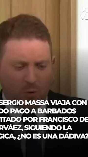 BOMBAZO DE VIALE EN TN 

“Si Sergio Massa y Malena Galmarini, -FUNCIONARIA PÚBLICA- viajan con todo pago a Barbados invitados por FRANCISCO DE NARVÁEZ, siguiendo la lógica K, ¿NO ES UNA DÁDIVA?