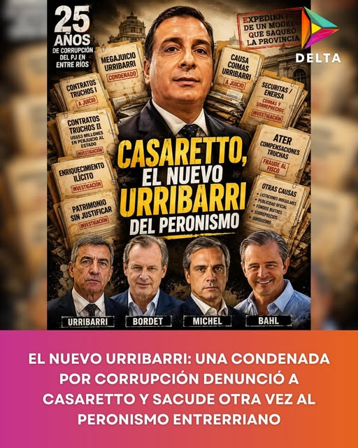 Urribarri condenado, Kueider investigado, Bahl bajo la lupa y Bordet acorralado. Ahora la corrupción vuelve a golpear al PJ entrerriano: Marcelo Casaretto, ex titular de ATER y dirigente cercano a Guillermo Michel, fue denunciado por el fraude de las compensaciones truchas. La denuncia la hizo la propia ex funcionaria condenada en la causa, María Estrella Martínez de Yankelevich, quien afirmó que borrar deudas impositivas por casi 10 millones de dólares era imposible sin el consentimiento, las claves informáticas y la aprobación explícita de Casaretto.
🔍 La acusación genera un giro total en la causa porque Casaretto mismo fue quien denunció la maniobra en 2014. Tras ocuparse de la función pública durante más de 30 años, hoy vuelve al centro de la escena acusado de haber ignorado las advertencias de los auditores sobre las irregularidades. La Justicia deberá definir si el fraude terminaba en los empleados que cargaban los datos o si llegaba hasta la máxima conducción del organismo.#AnalisisLitoral, #JusticiaArgentina, #PoliticaArgentina, #Corrupcion, #Impunidad, #Poder, #Argentina, #EntreRios, #LitoralArgentino, #Noticias, @infobae, @lanacion, @clarincom, @todonoticias, @perfilcom, @a24com, @ambitocom, @eloncecom, @elentrerios, @rosariotres
