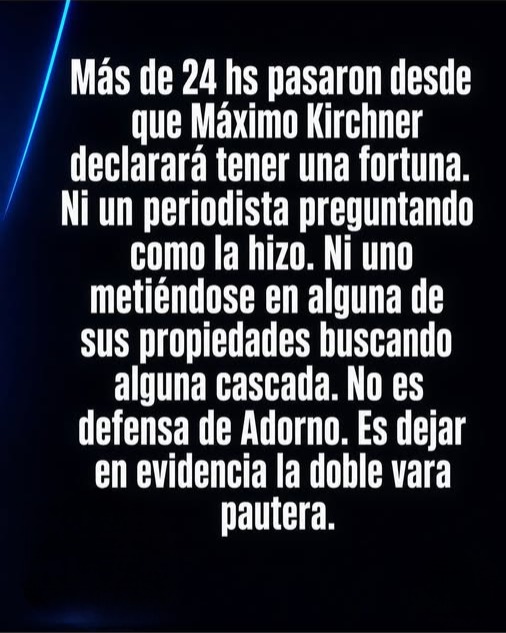 Máximo está duro de tanto trabajar pobre tipo. #AnalisisLitoral #CABA #AMBA #BuenosAires #Argentina #Politica #Actualidad #Noticias #Periodismo #EntreRios
@infobae @clarincom @lanacion @todonoticias @perfilcom @ambitocom @a24com @c5n cronica @telefenoticias
