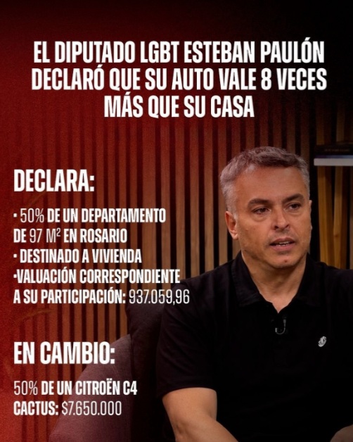NO LE CIERRA EL BLANCO: El diputado Esteban Paulón declaró que su auto vale OCHO VECES MÁS que su vivienda: valuó el 50% de su Citroën C4 Cactus en $7.650.000, mientras que declaró su participación del 50% en un departamento de 97 m² en Rosario en apenas $937.059,96. #AnalisisLitoral #Cordoba #Rosario #LitoralArgentino #EntreRios #SantaFe #Argentina #Actualidad #Noticias #Periodismo
@lavozcomar @cadena3com @cadena3rosario @cba24n.com.ar @rosariotres @diariolacapital @eloncecom @elentrerios @infobae @lanacion