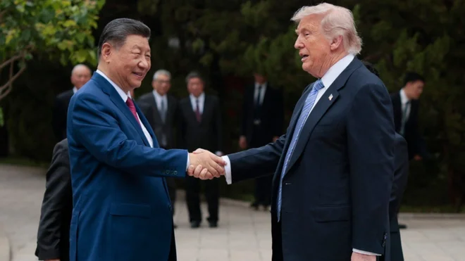 El presidente de Estados Unidos Donald Trump y su homologo chino Xi Jinping. AFP