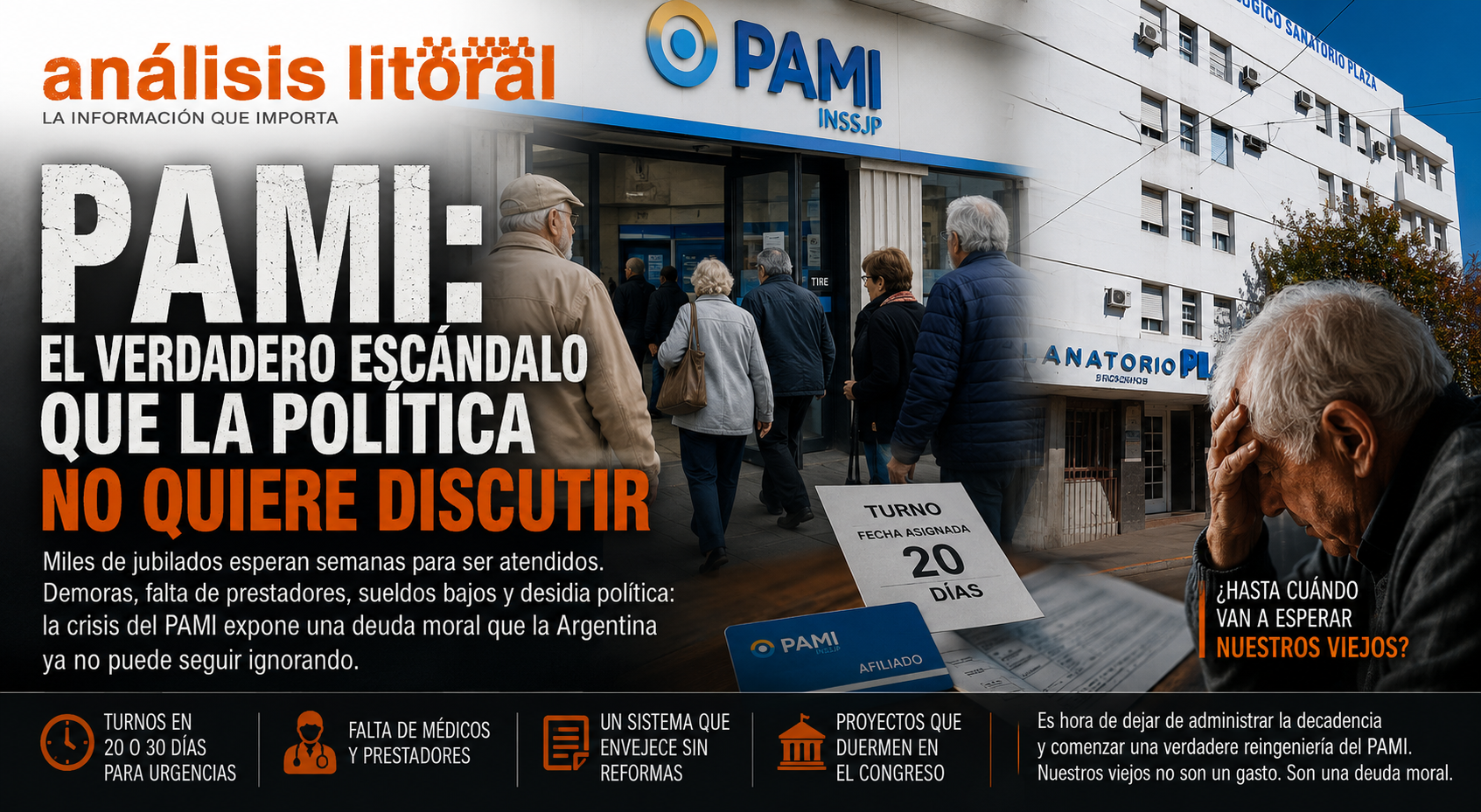 PAMI: el verdadero escándalo argentino que la política no quiere discutir 1 crisis del pami jubilados espera turnos atencion medica