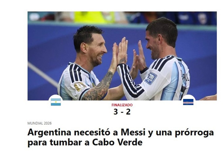 La reacción de la prensa internacional tras la angustiosa clasificación argentina 5
