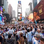 Histórico banderazo en Times Square: los argentinos armaron una fiesta que desbordó las calles de Nueva York una-imagen-del-imponente-banderazo-argentino-en-K55QPDNBYNEIBFG3X6DFHVD2PE