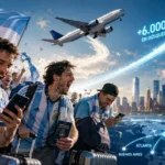 Furor por la final de Argentina: se dispararon las búsquedas de vuelos un 6.000% y casi no quedan pasajes vuelos-hinchas-argentinos-nueva-york-final