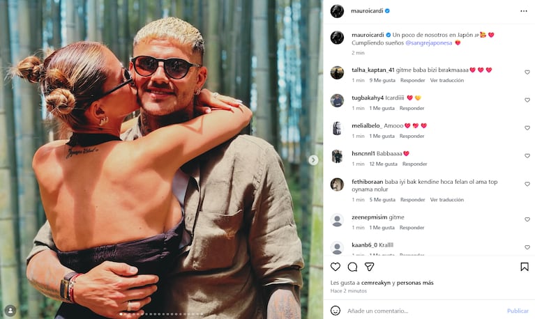 Mauro Icardi y la China Suárez compartieron fotos inéditas de su increíble viaje a Japón: “Cumpliendo sueños” (Foto: Captura Instagram /mauroicardi)